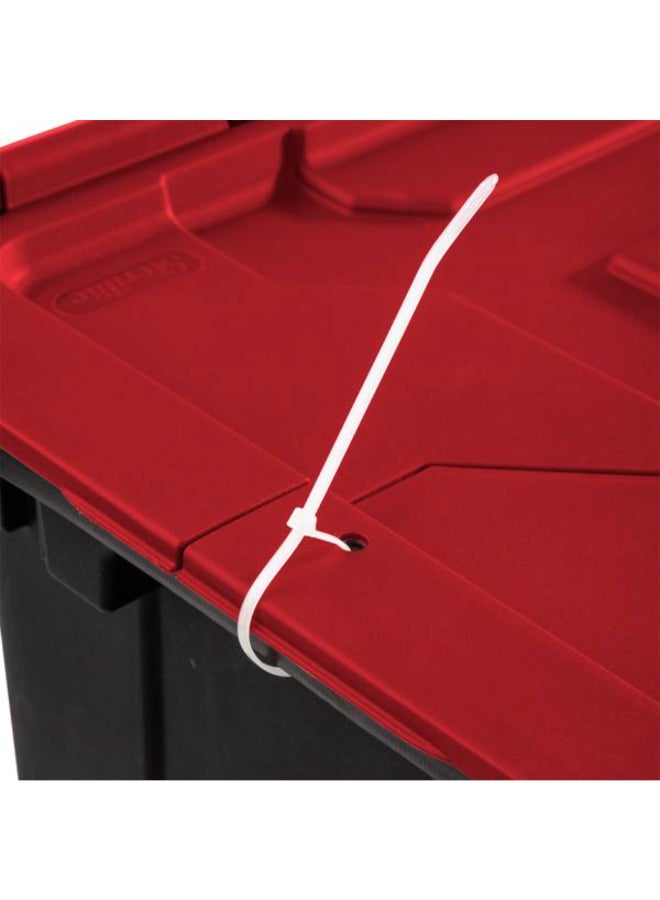 ستيريليت حاوية تخزين صناعية بغطاء مفصلي أسود وأحمر 12 جالون 4387338 - Image 3