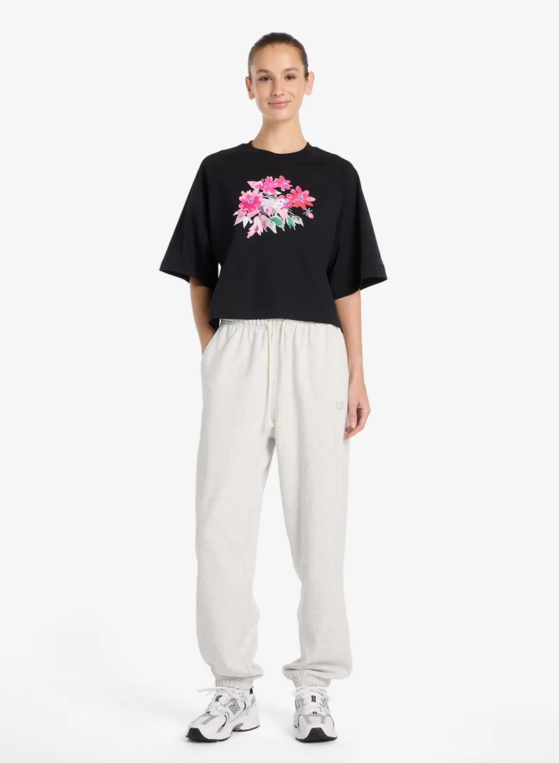 New Balance BLACK (BK) Watercolor Pink Boxy T-Shirt for Women | Best Price UAE