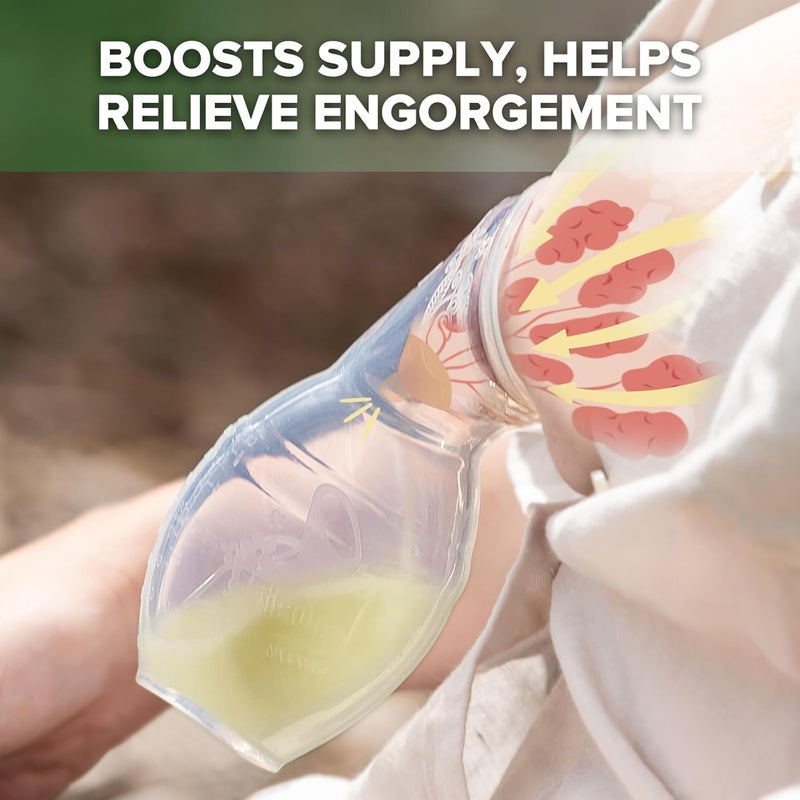 haakaa مضخة ثدي هاكaa اليدوية للرضاعة، سيليكون، شفافة، 4 أونصات (100 مل) - Image 5