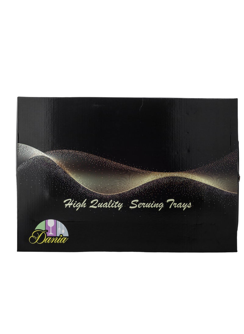 Dania 3 Piece Tray Set Silver&gold 48x34x2 cm  - Image 4
