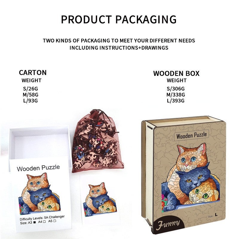 Lion Wolf Shaped Wooden Puzzle Irregular 3D 3D Animal Puzzle Factory Wooden Puzzle Toy - Image 2