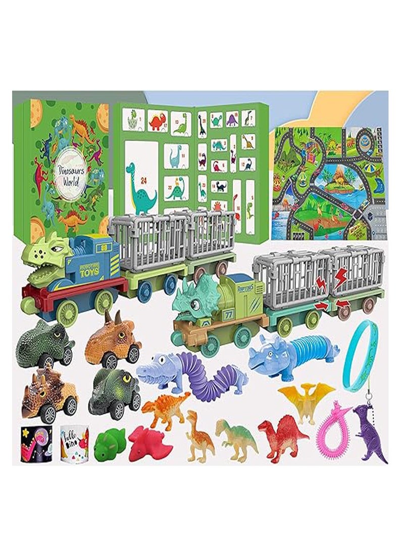 Brain Giggles Dinosaur Advent Calendar 24 Days Dinosaur Figure Christmas Countdown Calendar Advent Calendars Surprise Kids Dinosaur Toys for Boys
