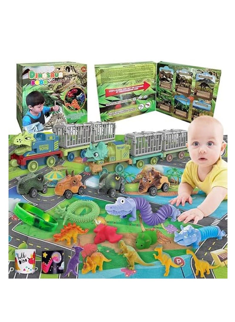 Brain Giggles Dinosaur Advent Calendar 24 Days Dinosaur Figure Christmas Countdown Calendar Advent Calendars Surprise Kids Dinosaur Toys for Boys