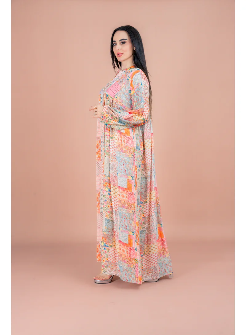 IKKXA Pattern Printed Modern Jalabiya IK055 Multi