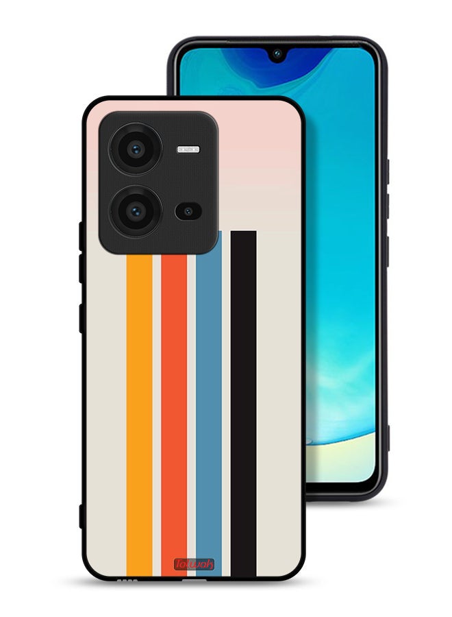 Tolwak Vivo V25 5G Protective Case Cover Straight Lines Pattern - Image 1