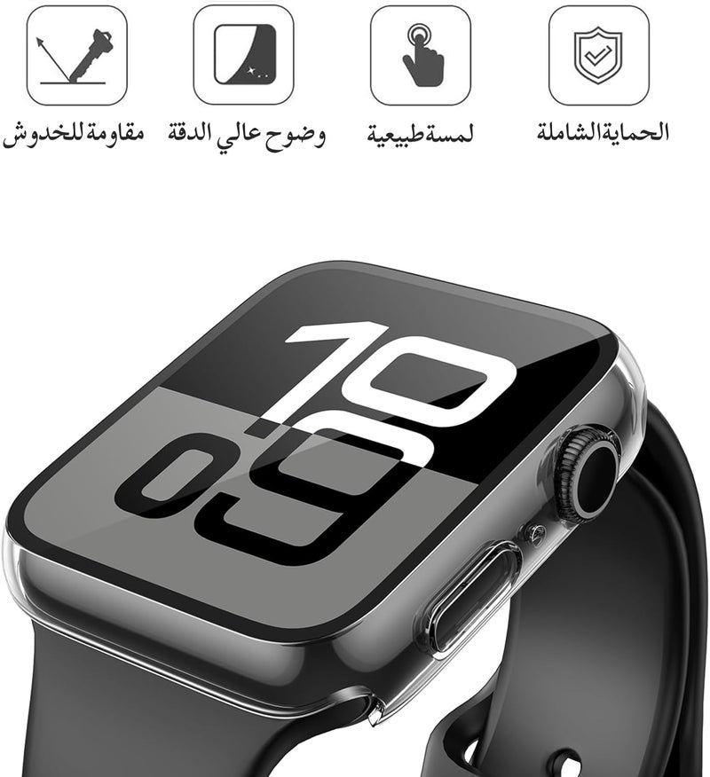 Misxi [2 Pack] Hard Clear Case with Tempered Glass Screen Protector for Apple Watch, Ultra Thin Anti-Scratch Protective Cover for iWatch, Compatible with 46mm Apple Watch Series 11 (2025) Series 10 - Image 2
