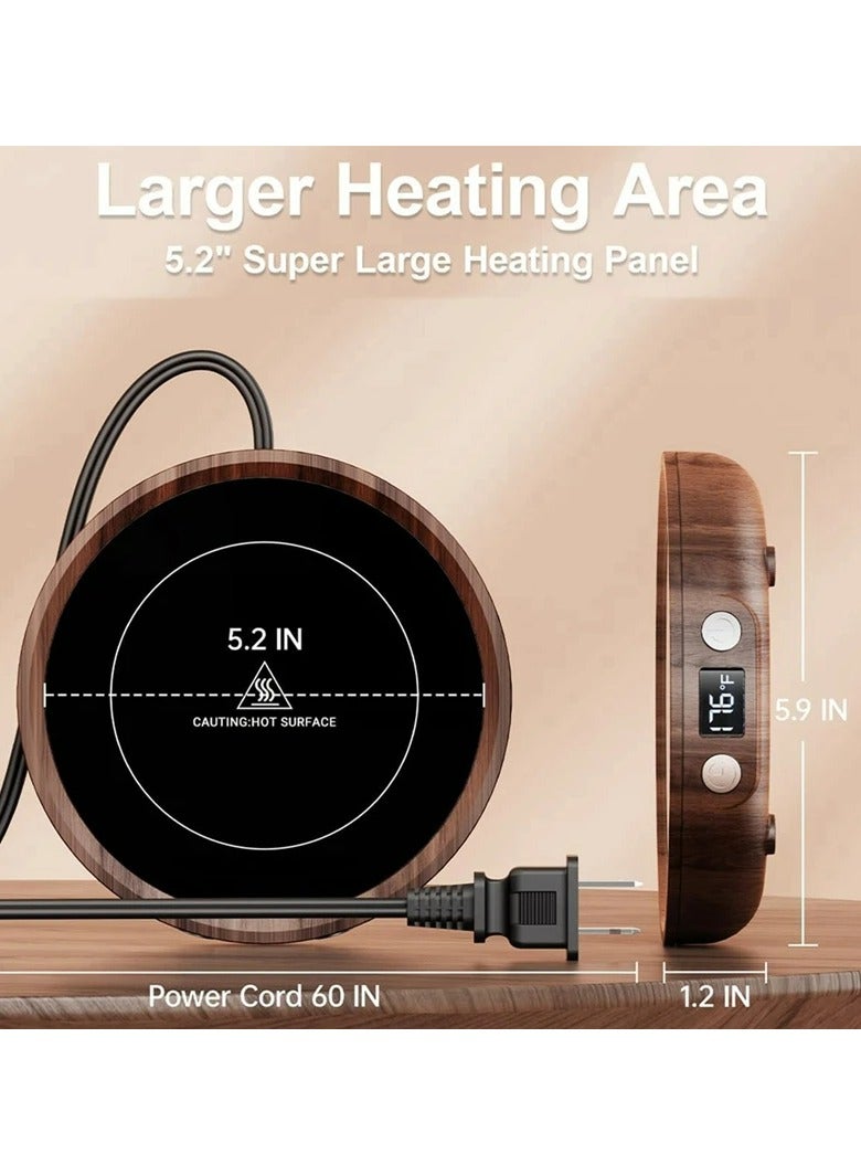 Dominy Coffee Cup Heater, Smart Cup Warmers with Thri-color Light, Thermostatic Mug Warmer for Desk, 3 Heat Settings,4H Auto Shut Off,Efficient Heats Up Quickly Coffee Cup Warmer for Home and Office  - Image 5