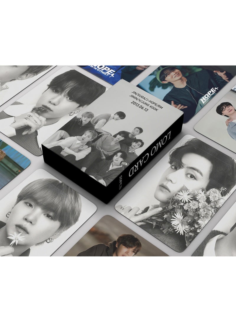 55Pcs Bts Photo Card JIN SUGA J-HOPE RM JIMIN V JUNG KOOK Lomo Card