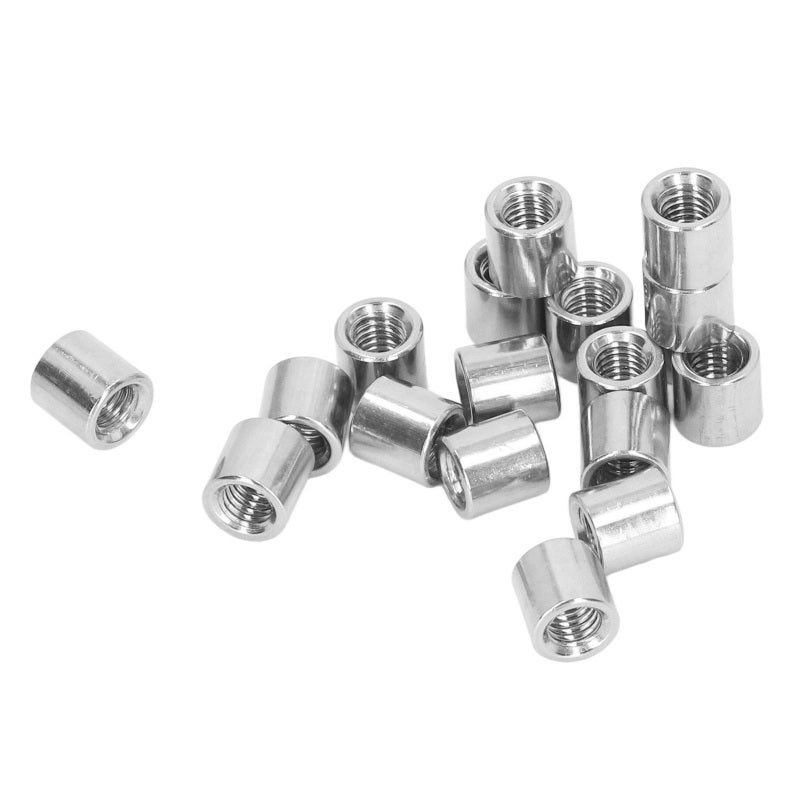 M5 Coupling Nut: 50Pcs 304 Stainless Steel Rustproof Durable - Firm Connection Easy Installation Threaded Rod Connector for Home Decoration Mechanical Maintenance - Image 4