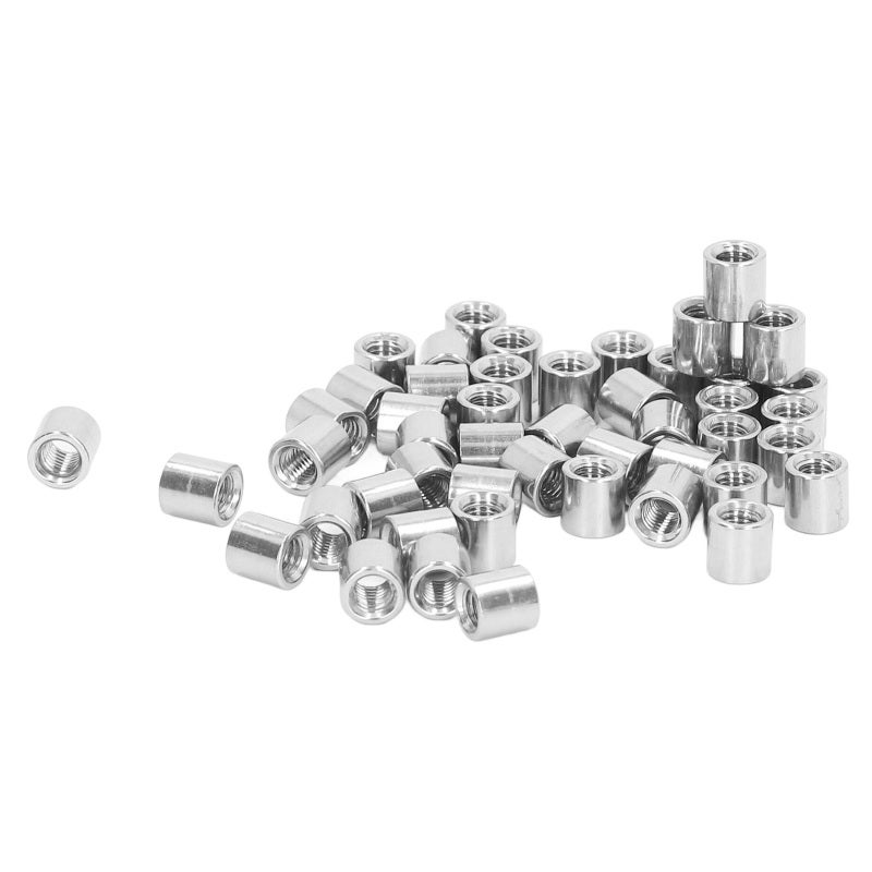 M5 Coupling Nut: 50Pcs 304 Stainless Steel Rustproof Durable - Firm Connection Easy Installation Threaded Rod Connector for Home Decoration Mechanical Maintenance - Image 3