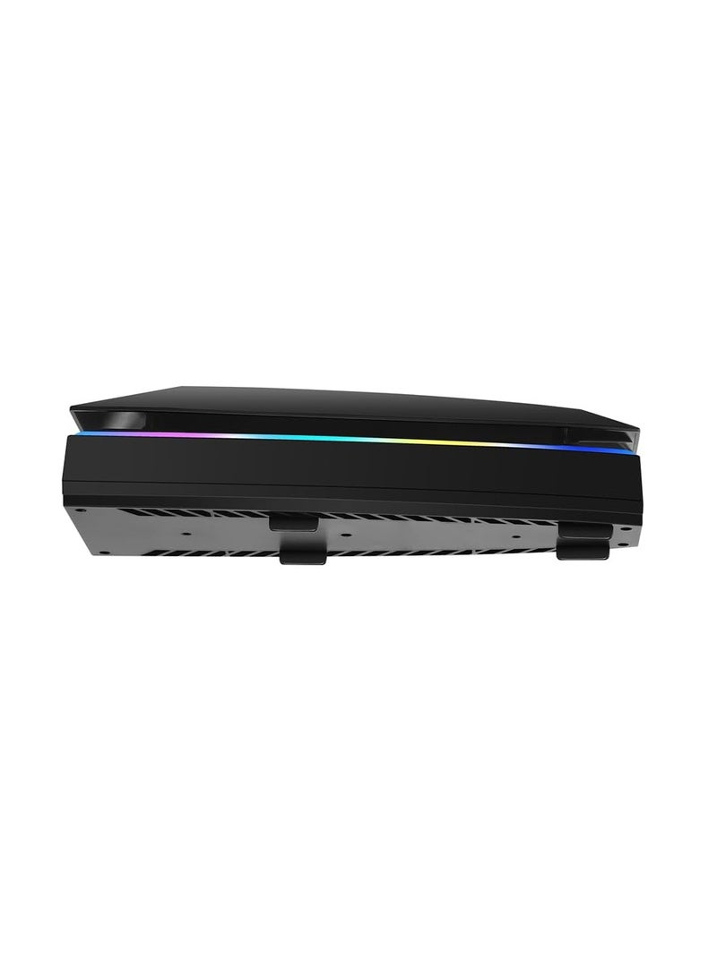 General for PS5 Host Cooling Fan Top Cooler with USB Ports, Adjustable 3 intensity, RGB LED Light, Efficient Cooling System for PS5 Optical Drive Version and Digital Edition (Black)  - Image 5