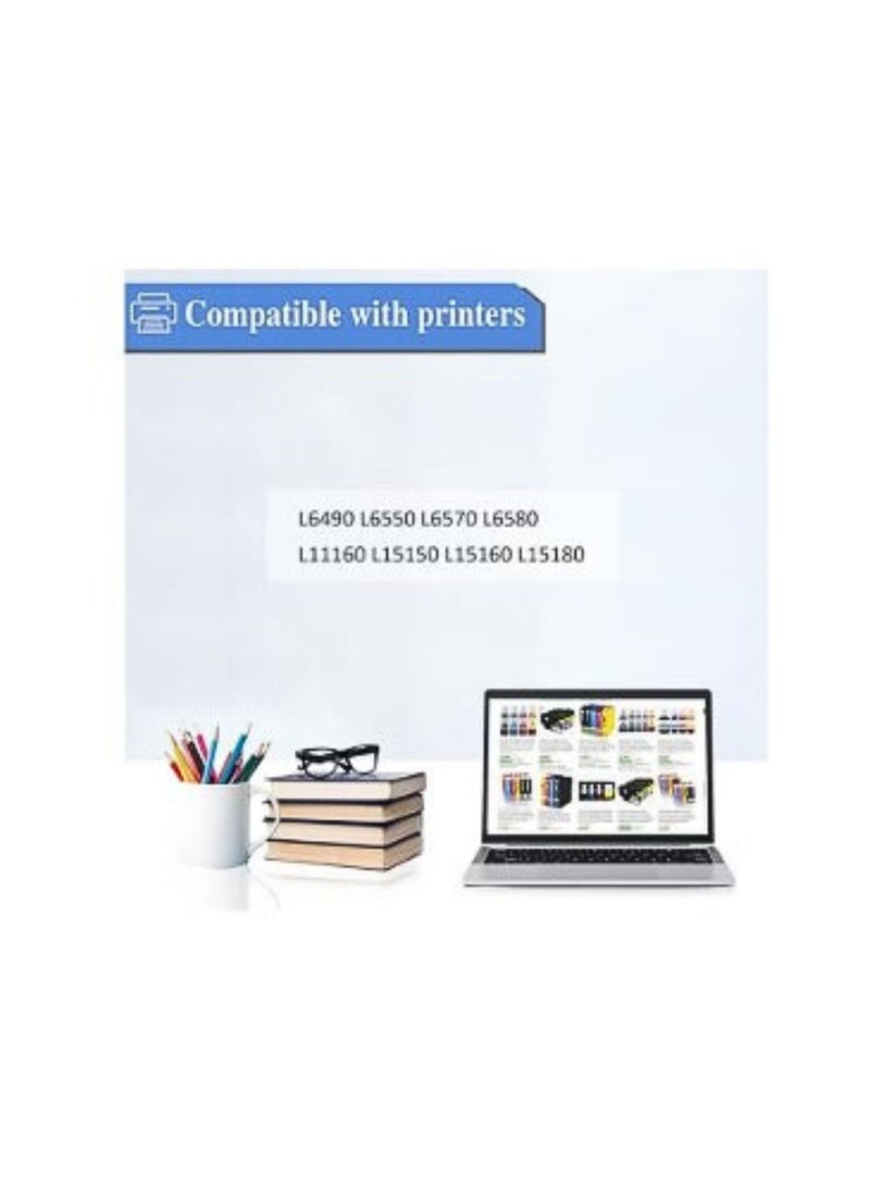 Terabyte 112 Ink Compatible with 112 C13T06C14A C13T06C24A C13T06C34A C13T06C44A Ink Container Refill Ink Multipack for L6490 L6550 L6570 L6580 L1116 0 L15 0150 L15160 L15180(4-Pack) - Image 2