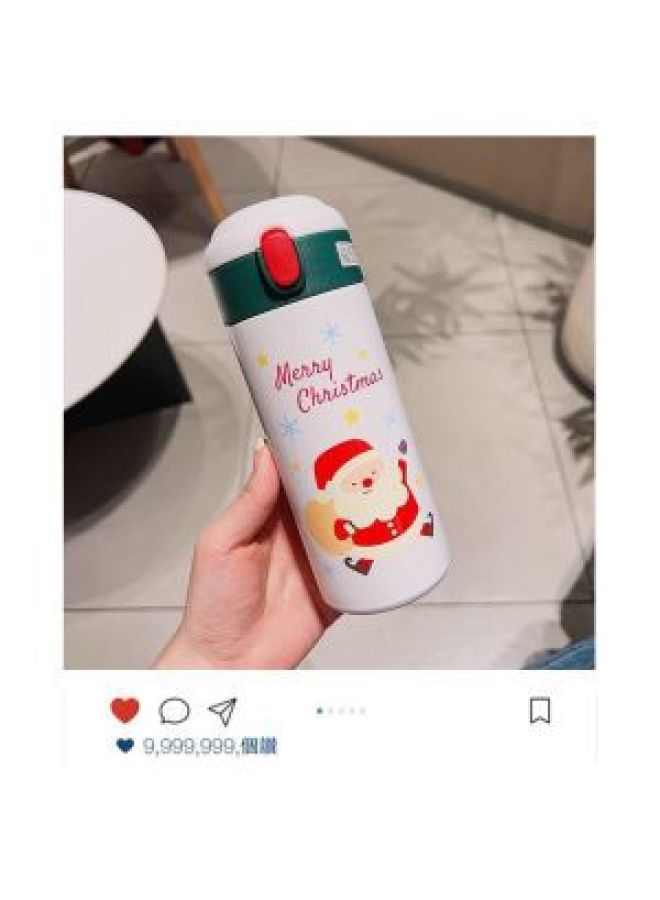كوب فراغي من الفولاذ المقاوم للصدأ بتصميم عيد الميلاد الجديد، كوب ماء محمول بنمط عيد الميلاد للطلاب الذكور والإناث، كوب عيد الميلاد للعطلات