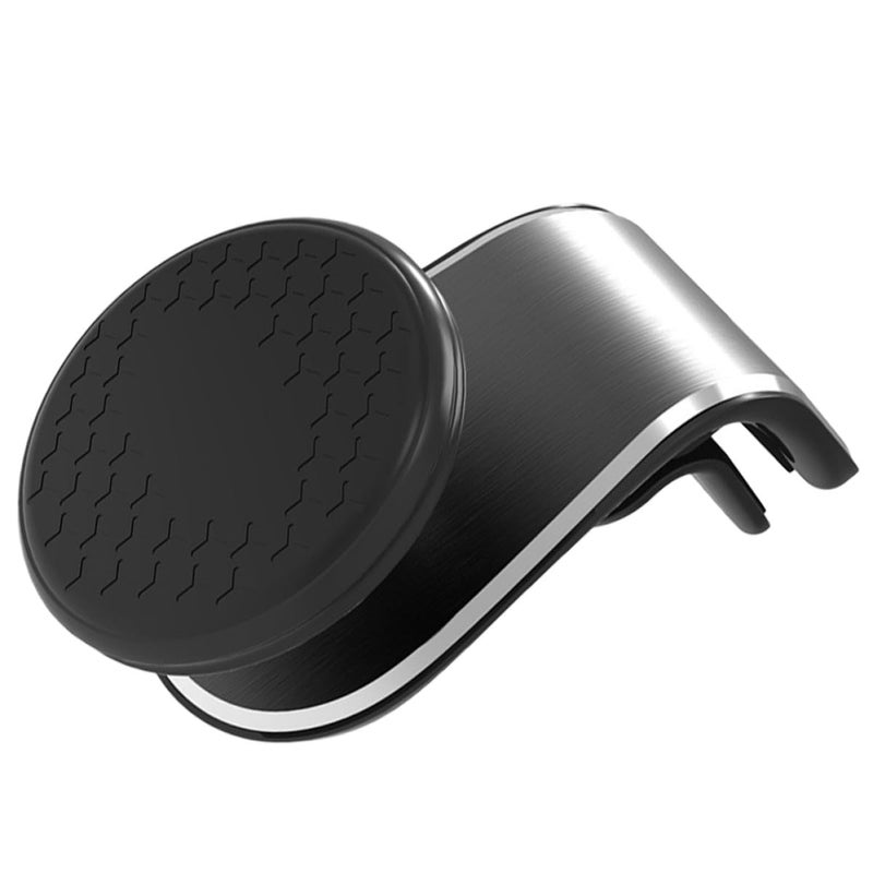 Universal Magnetic Car Phone Holder Air Vent Mount L Shaped Black Stand For Smartphones - Image 2