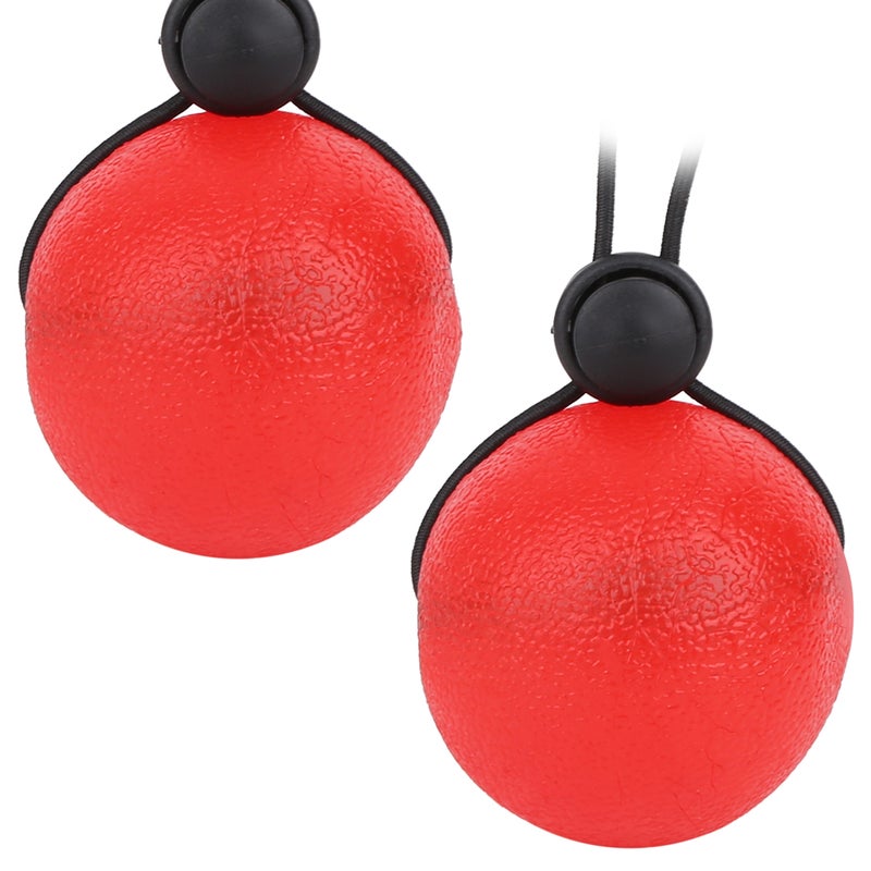 2PCS Silicone Hand Grip Balls for Reduce Pressure Wrist Exercise Massage Recovery ToolsRed 25 Degrees - Image 1