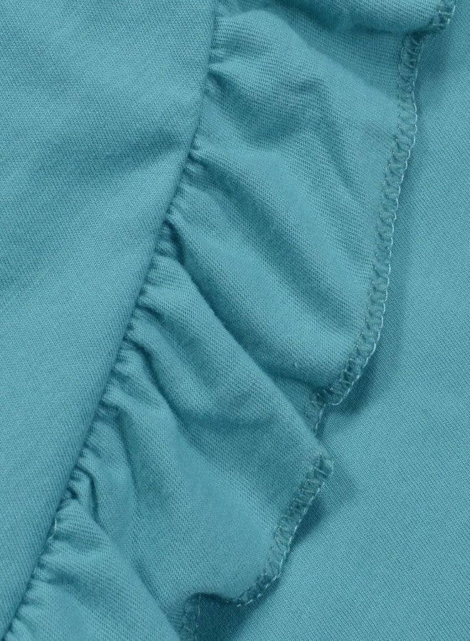 CottonFry Baby Cotton Play Mat Soft Crawling Mat Detachable Washable Game Blanket Floor Playmats Kids Infant Child Activity Round Rug (Sea Green, 40" Round) - Image 4