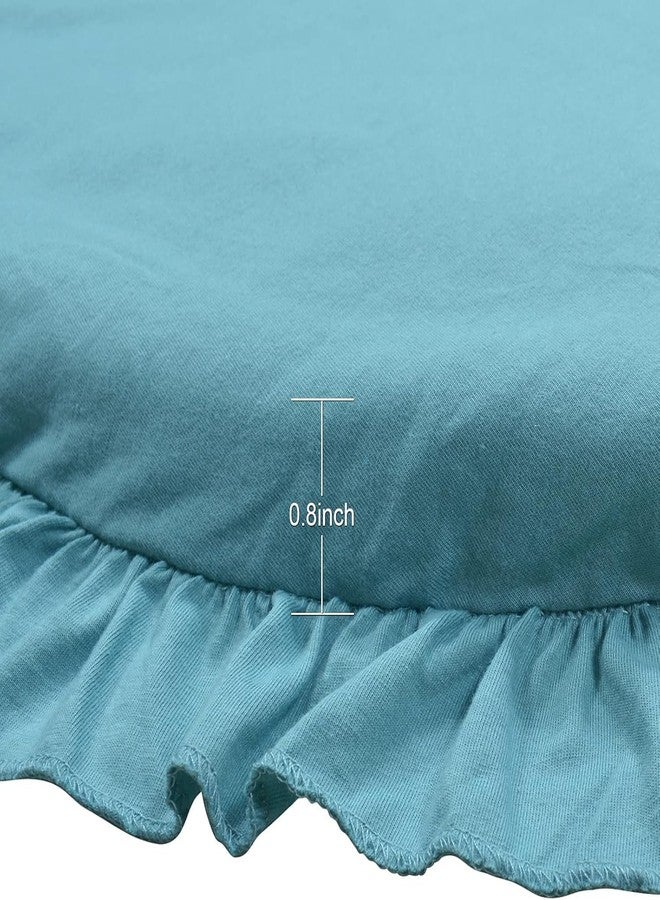 CottonFry Baby Cotton Play Mat Soft Crawling Mat Detachable Washable Game Blanket Floor Playmats Kids Infant Child Activity Round Rug (Sea Green, 40" Round) - Image 5