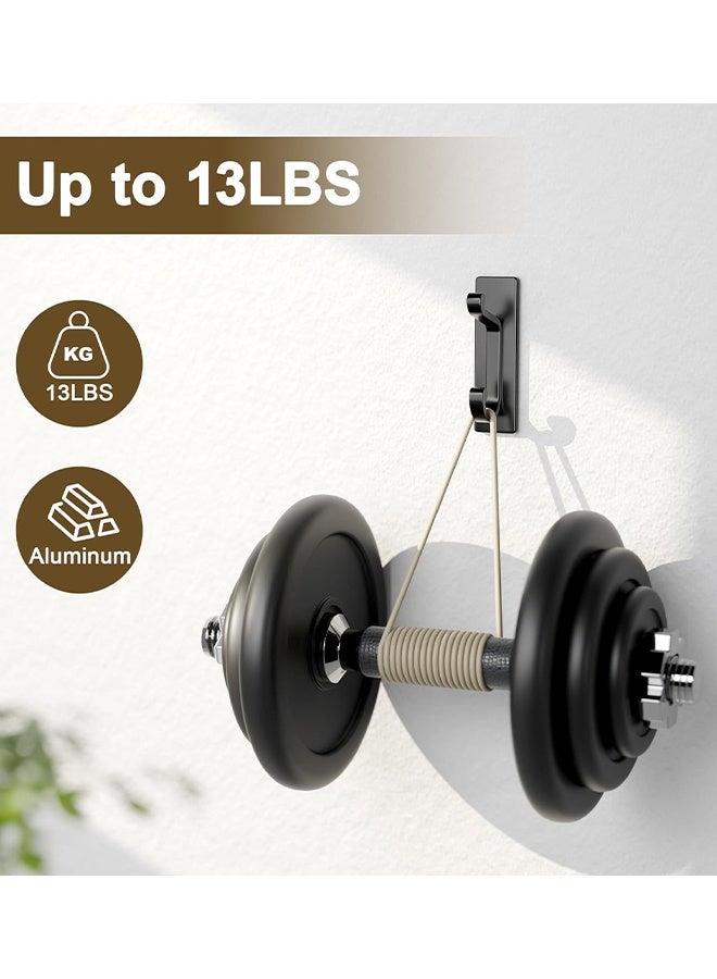 Self Adhesive Hooks, Extra Sticky and Strong, Hanging up to 6KG, Heavy Duty Stick on, No-Nail Hook for Back of Door, Black, 4 Pack - Image 2