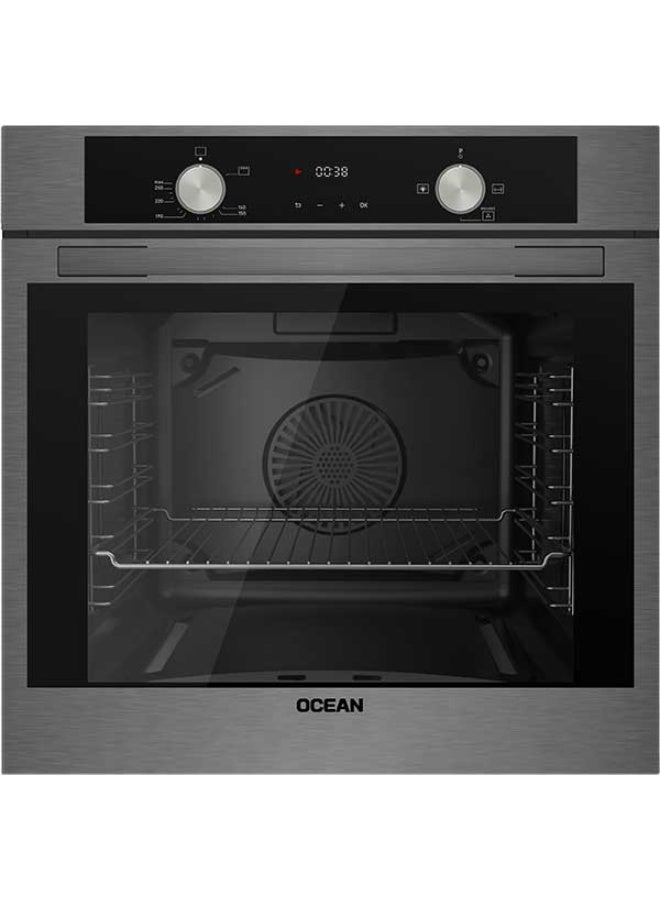 Ocean OOGR 65 IBECF2 SV Built-in Ocean Oven, 60 cm, 69 Liters, with Fan, Dark Stainless Steel