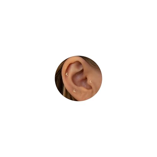 NONTAI 16G Tiny Stud Earrings, Titanium Flat Back Earrings Push Pin Labret, Helix Tragus Stud Conch Piercing Jewelry - Image 1