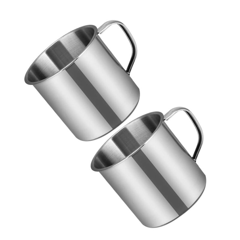 Stainless Steel Kindergarten Drinking Cups 2pcs Unbreakable Water Mugs for School - Image 4