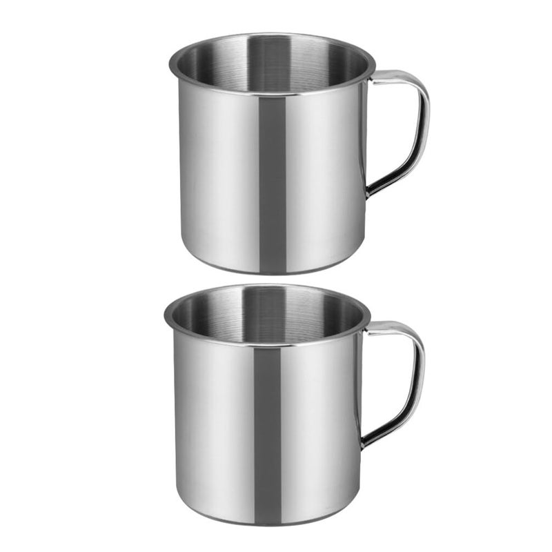 Stainless Steel Kindergarten Drinking Cups 2pcs Unbreakable Water Mugs for School - Image 2