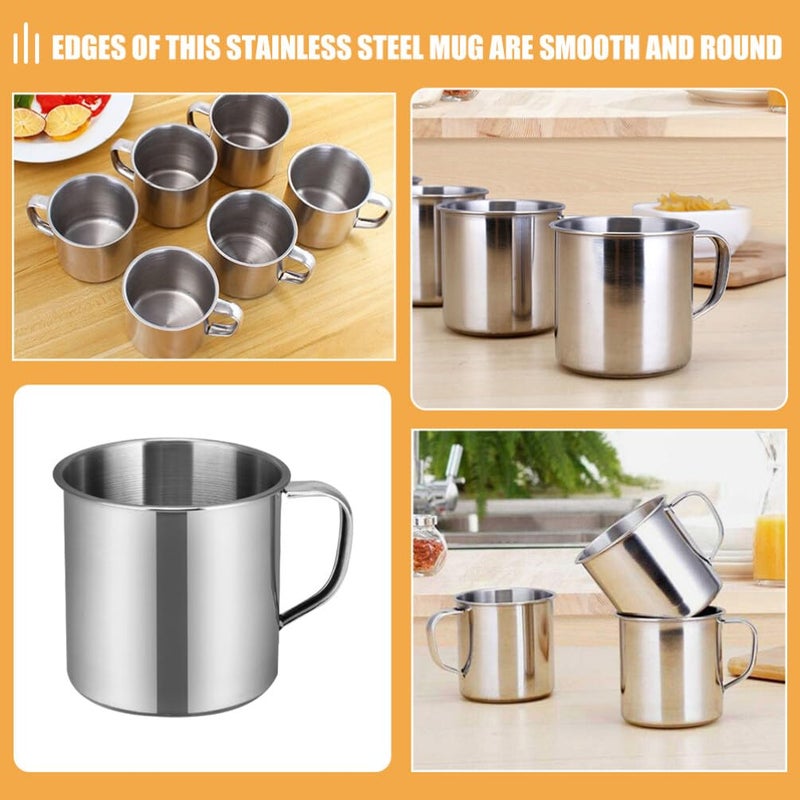 Stainless Steel Kindergarten Drinking Cups 2pcs Unbreakable Water Mugs for School - Image 5