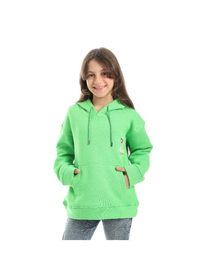 سيزار هودي بناتي ميلتون شتوي مزود بطباعات علي الصدر والضهر - Image 1