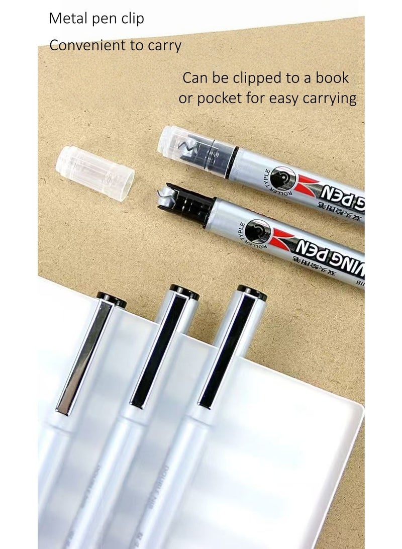 Leto C-Type Black Dual-Tip Pens (4-Pack) Curve, Fold, Dot, Dashed Line, Stroke, and Liner Pens - Image 5