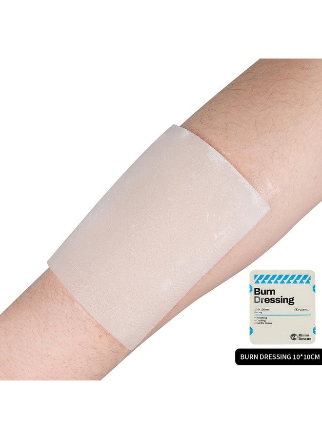 RHINO RESCUE RHINO RESCUE Burn Kit, 4pcs Burn Dressings 4x4”, 8pcs Burn Gel Packets 3.5g, 4pcs Burn Pads, First Aid Kit Cooling Soothing Cream Relief with Bandage, Nitrile Gloves, Scissors, Tape, HSA/FSA Eligible - Image 4