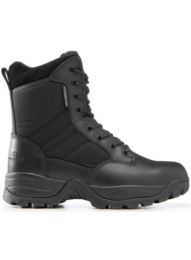 Maelstrom Military Tactical Work Waterproof Boots with Side Zipper, Black, Size 11M - Image 1