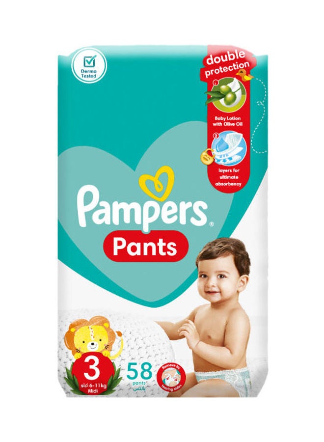 Pampers Diaper Pants, Size 3, 6-11 Kg, 58 Diapers - Image 2