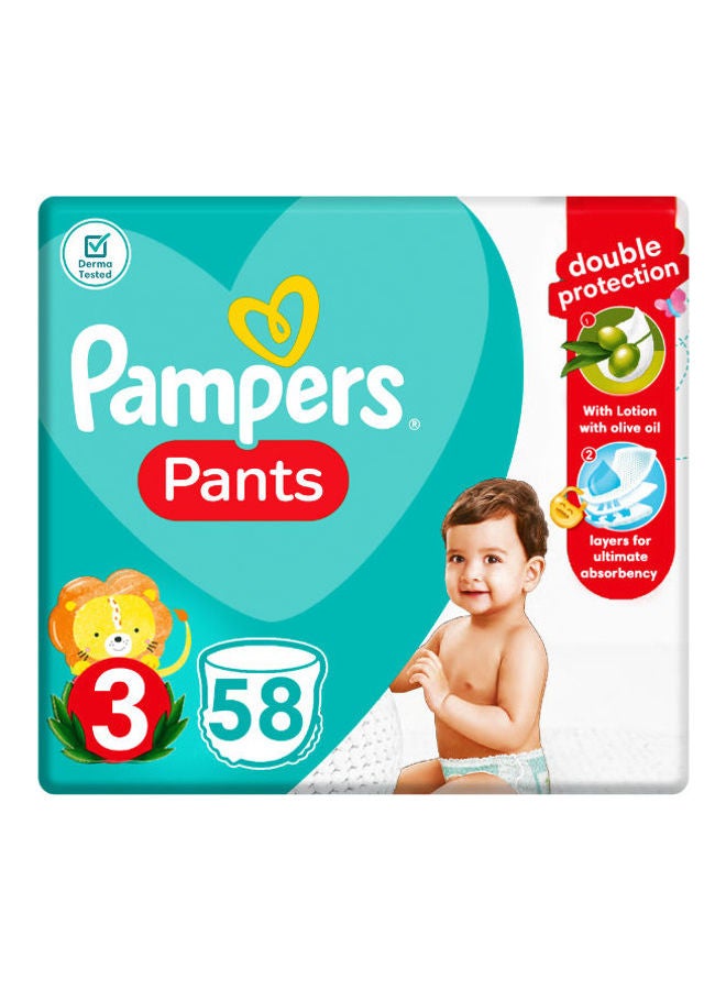 Pampers Diaper Pants, Size 3, 6-11 Kg, 58 Diapers - Image 1
