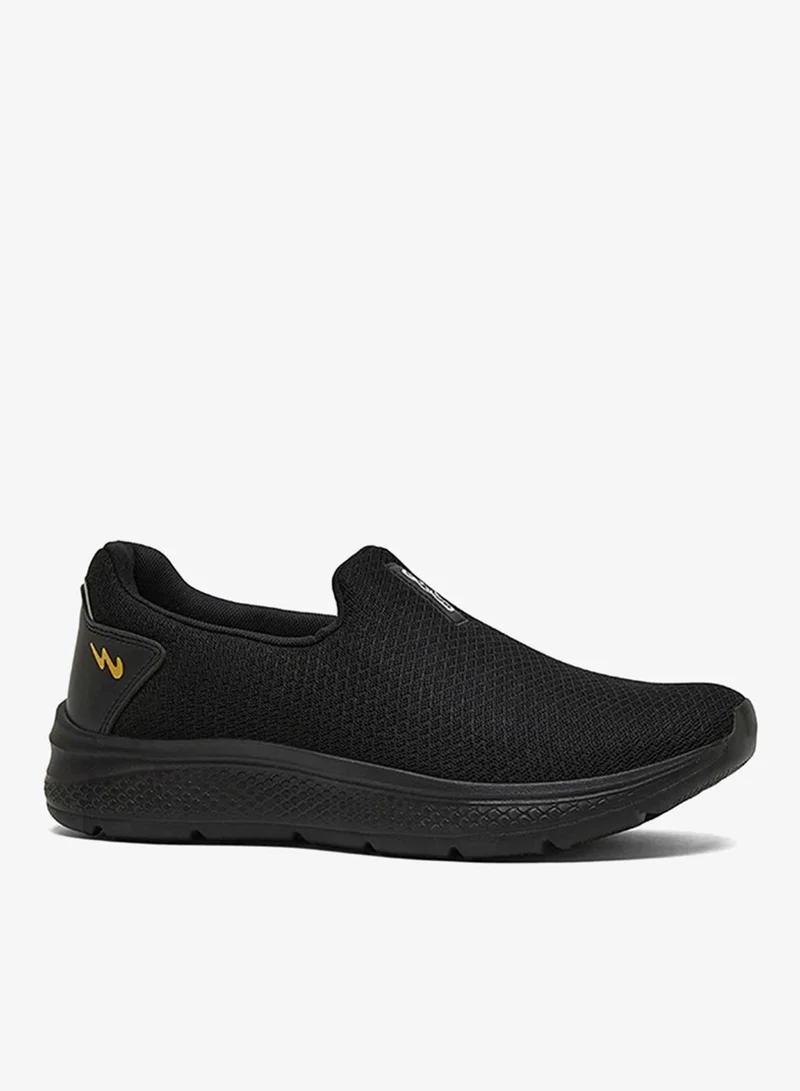 كامبس Men Black/Golden Oxyfit Advance Nitro Fly Advance Memory Slip-On Walking Shoes-Black
