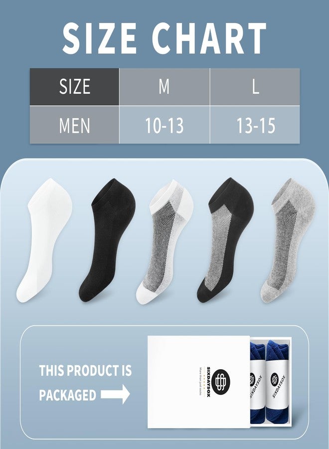 SIXDAYSOX 8 Pack Mens Ankle Socks Low Cut Comfort Casual Socks Size 13-15 Pure White - Image 2