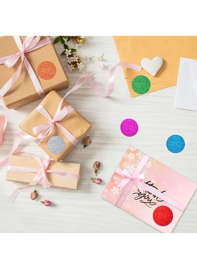 Round Waterproof 1 Inch 12 Colors Gift Card Sealing Stickers Model 74R CSJ - Image 5