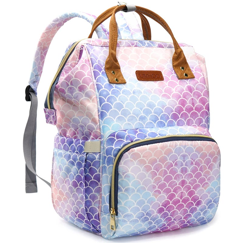 Mermaid Diaper Bag Backpack Waterproof Baby Care Bag Women Travel Baby Nappy Changing Bag