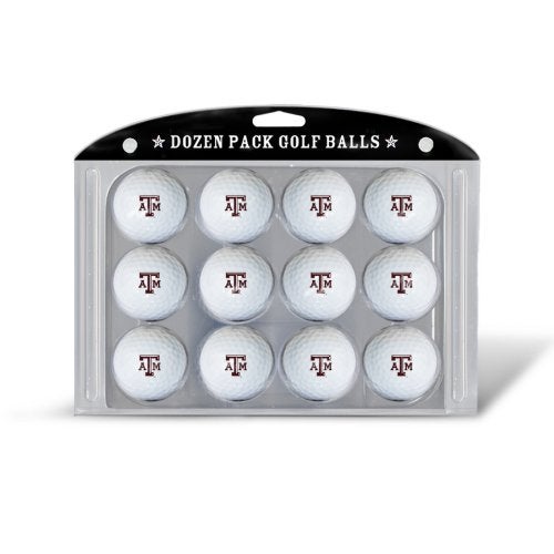 Team Golf NCAA Texas A&M Aggies Golf Balls, 12 Pack Dozen Regulation Size Golf Balls, 12 Pack, Full Color Durable Team Imprint - Image 1