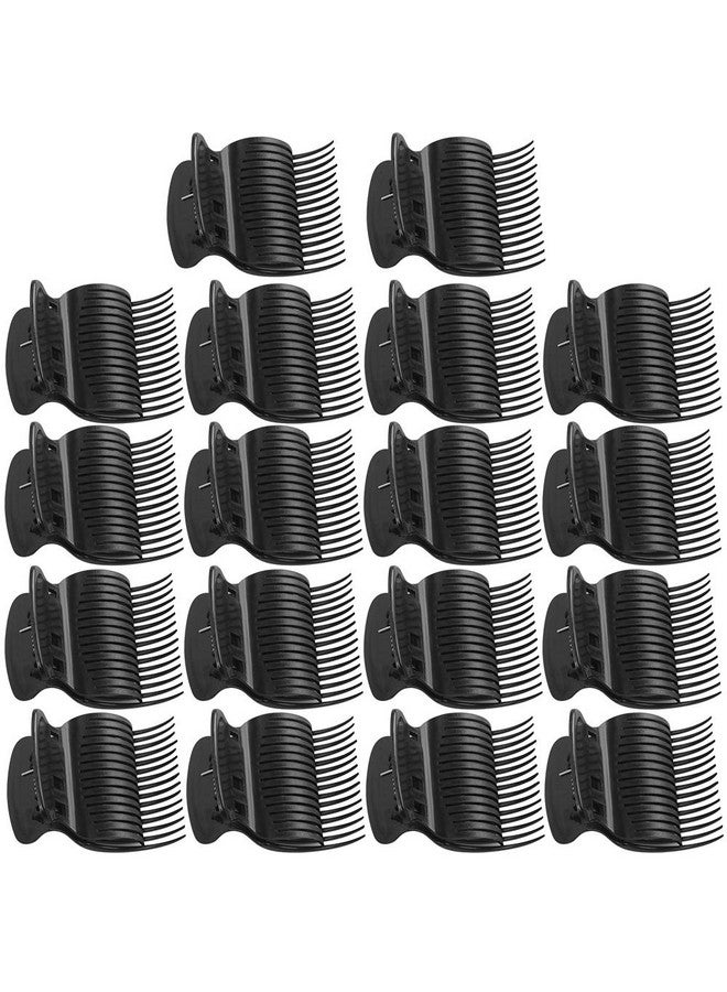 Aniann 18 Pieces Hot Roller Clips Plastic Hair Curler Claw Clips Replacement Roller Clips For Small Medium Large And Jumbo Hair Rollers (Black) - Image 1