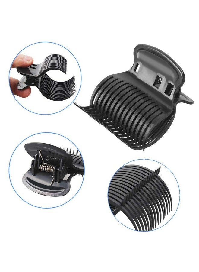 Aniann 18 Pieces Hot Roller Clips Plastic Hair Curler Claw Clips Replacement Roller Clips For Small Medium Large And Jumbo Hair Rollers (Black) - Image 4