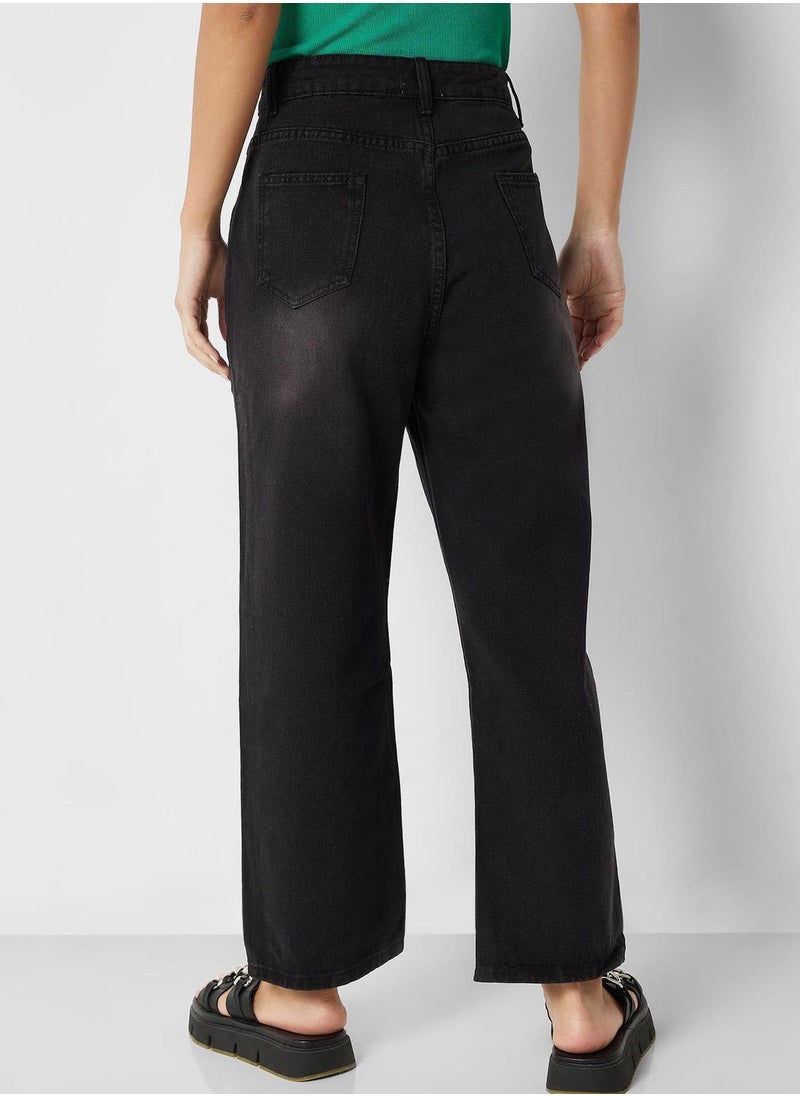 Ginger - Star Print High Waist Jeans - Image 1
