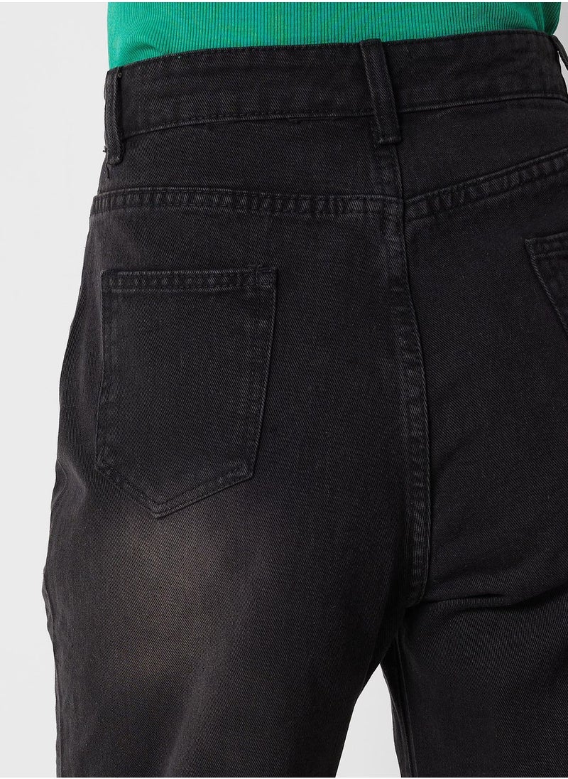 Ginger - Star Print High Waist Jeans - Image 1