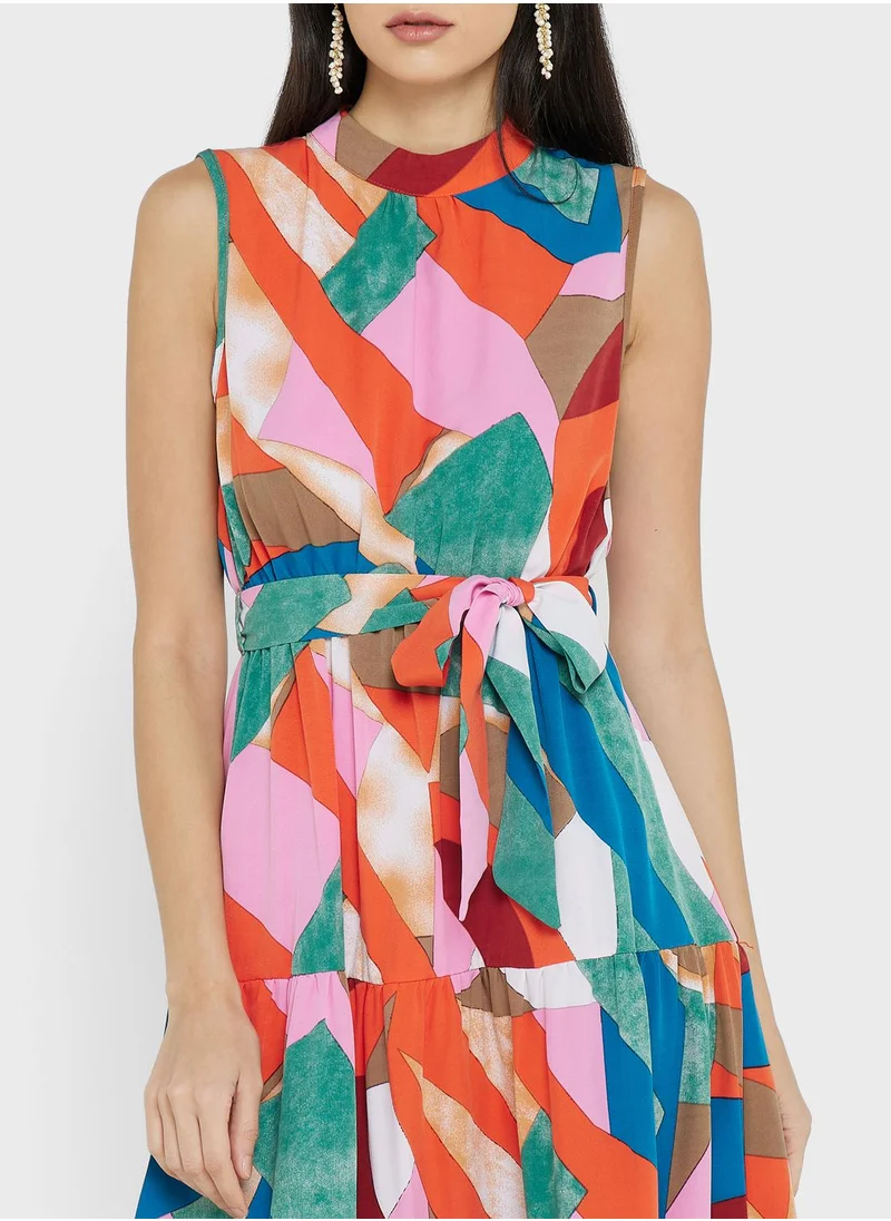 ايلا Printed Sleeveless Dress