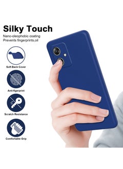 ICARLUS For Motorola Moto G54 5G Case Slim Liquid Silicone Protective Cover Blue  - Image 4