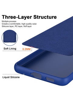 ICARLUS For Motorola Moto G54 5G Case Slim Liquid Silicone Protective Cover Blue  - Image 5