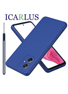 ICARLUS For Motorola Moto G54 5G Case Slim Liquid Silicone Protective Cover Blue  - Image 1