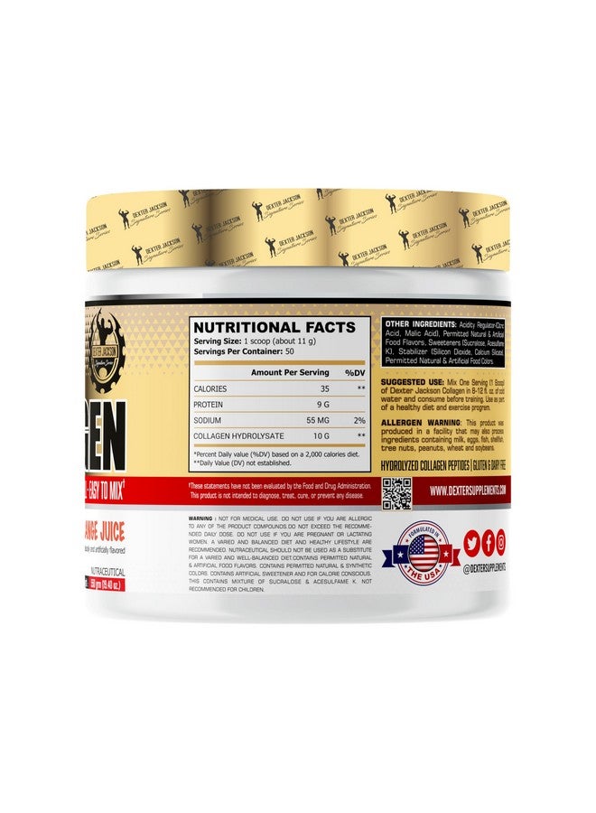 DEXTER JACKSON Gold Series Collagen | 550g (50 Serving, Orange) - Image 3