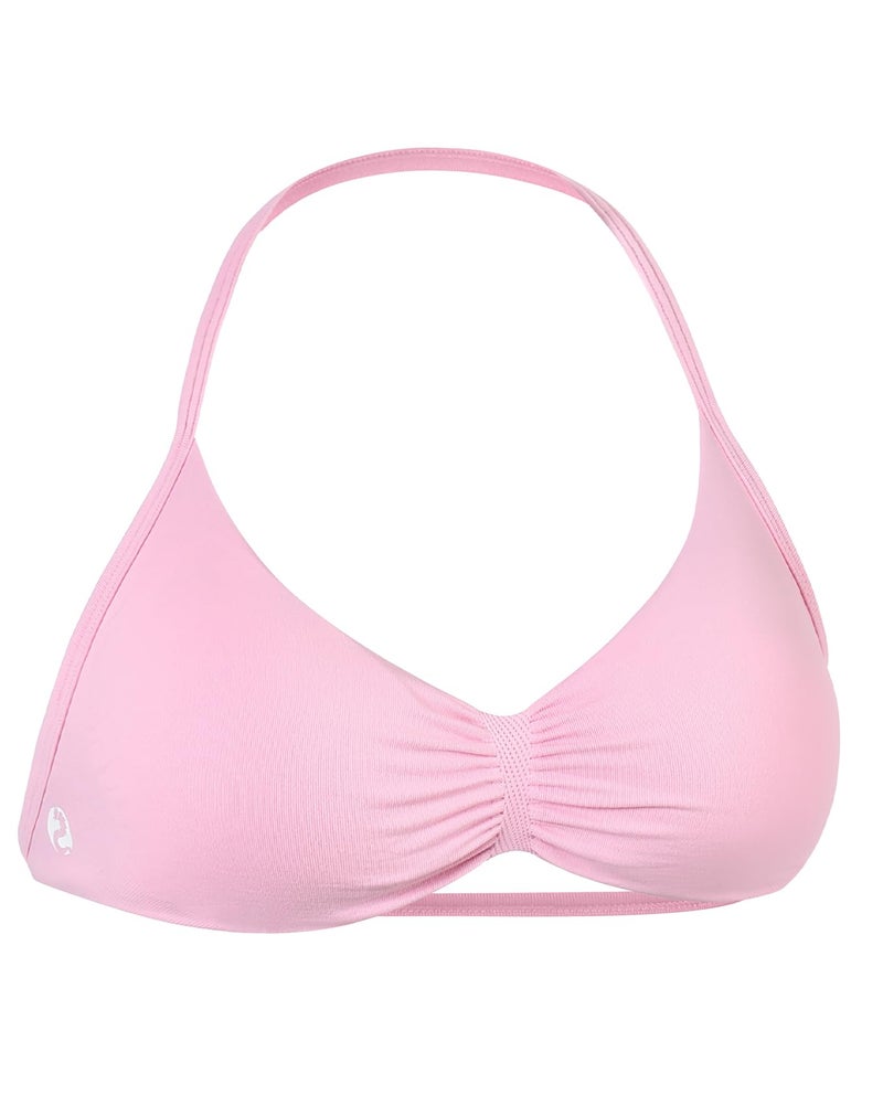 AUROLA Influence Strappy Bra Sports Bras for Women, Backless Padded Impact Strappy Bra for Workout Gym Yoga with Removable Cups,Sweet Pink,XS - Image 1