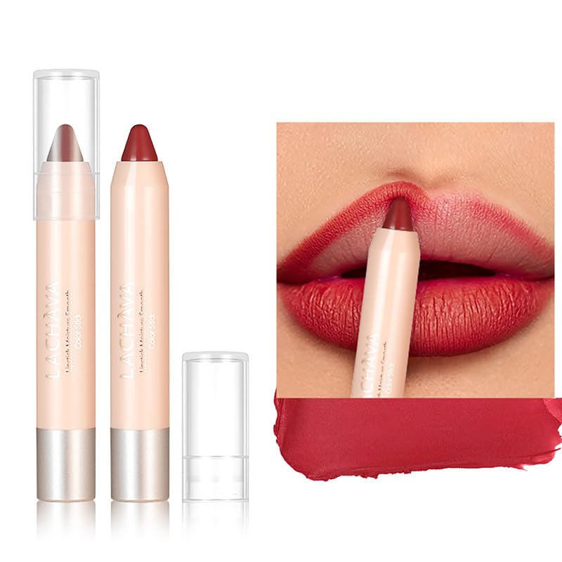 Easilydays Easilydays Matte Lip Crayon Lipstik Pencil Velvety Creamy Matte Lip Liner Ultra Matte Lip Color with Smooth Finish Full Coverage High Pigment Waterproof Long Lasting Lipstick for Women 03