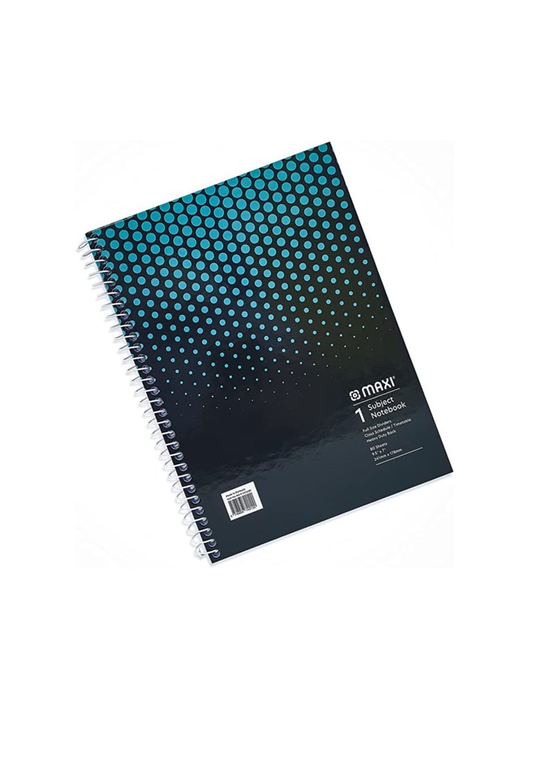 ماكسي غطاء صلب ماكسي سبايرال 1 دفتر ملاحظات SUBJECT 9.5 بوصة × 7 بوصة 80 ورقة متنوعة - Image 2